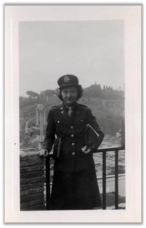 A nurse in uniform who served with the 70th General Hospital Unit