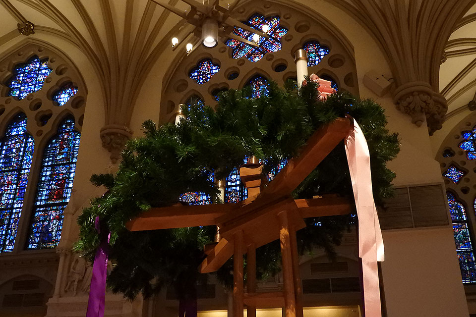 Advent wreath at College Church
