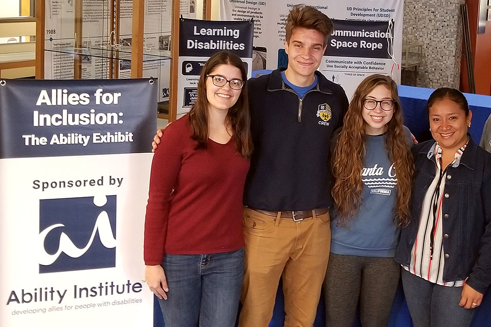 The students who organized the Allies for Inclusion Exhibit