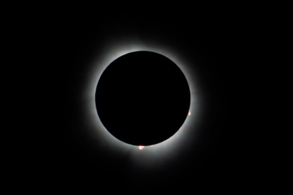 A photo of a solar eclipse.