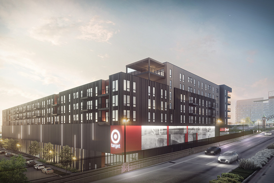 Artist's Rendering of The Edwin with New Target Store