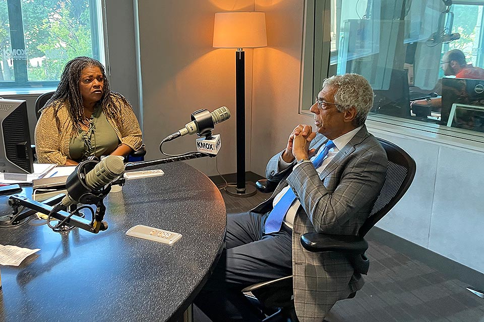 Saint Louis University President Fred P. Pestello, Ph.D., sat down with KMOX's Carol Daniel and Tom Ackerman as part of the station’s back-to-school series.