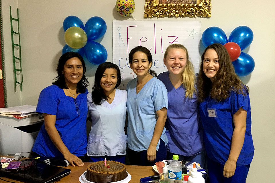 Julia Griffin with Peruvian colleagues