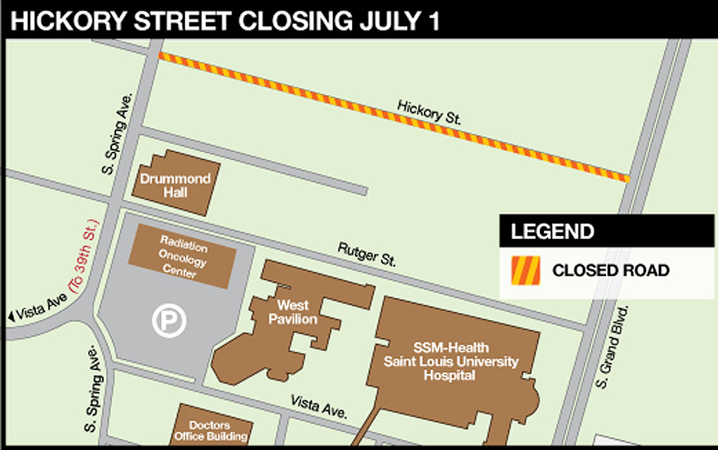 hickory street closure map