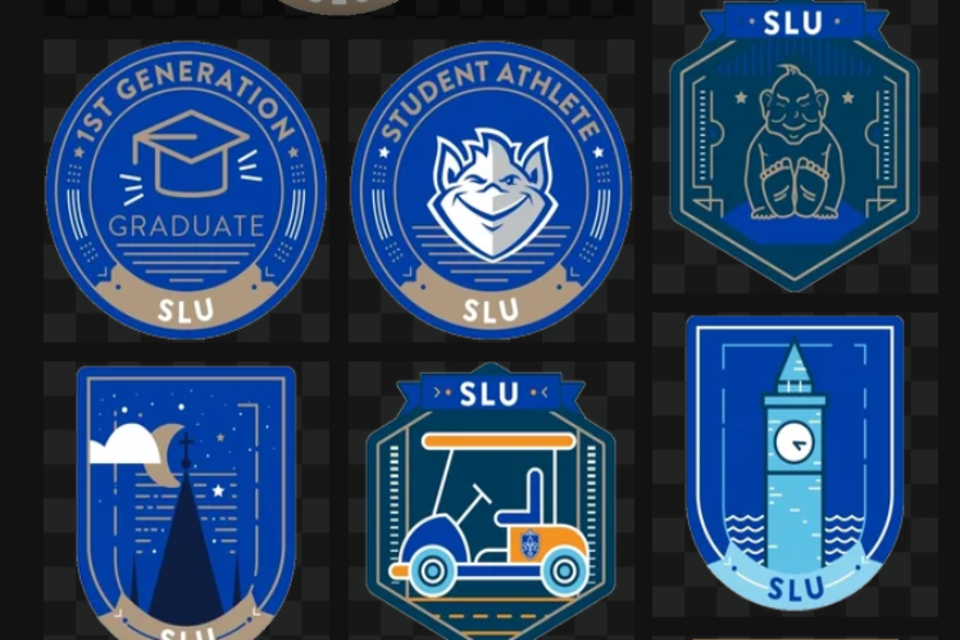 A selection of SLU Honor the Day stickers for social media posts.