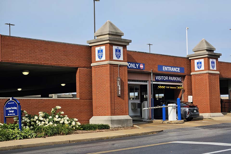 Laclede Garage permit holders must park in the Olive Compton Garage from 6 p.m on Wednesday, Aug. 16, through 7 p.m. on Friday, Aug. 18.  Photo by Joe Barker.