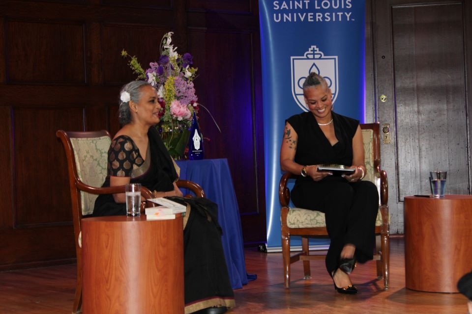 The Saint Louis University Library Associates honored author Arundhati Roy with the 2022 St. Louis Literary Award Thursday. 