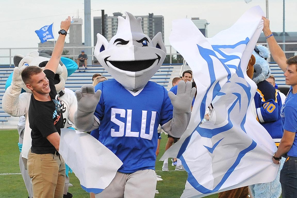 New Billiken Mascot Makes Debut : SLU