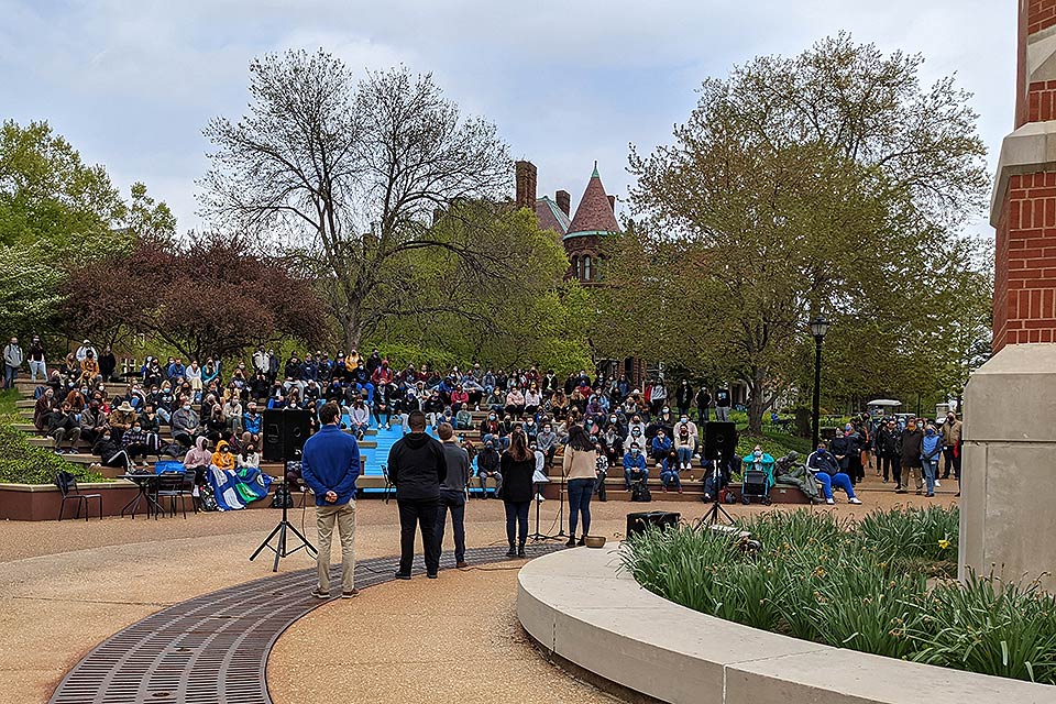 prayer vigil at Lipic Clock Tower Plaza to remember victims of police brutality