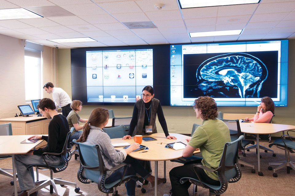 Professor in a classroom