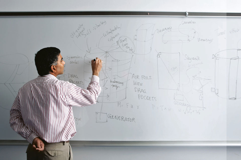 Professor at a whiteboard