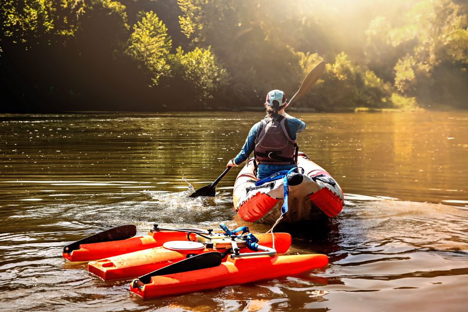 Paddling a kayak