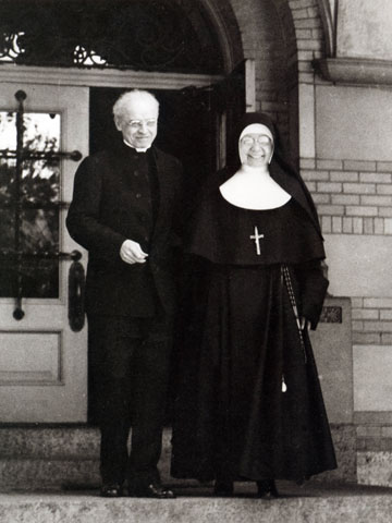 Alphonse Schwitalla, S.J., and Mother Concordia of the Sisters of Mary.