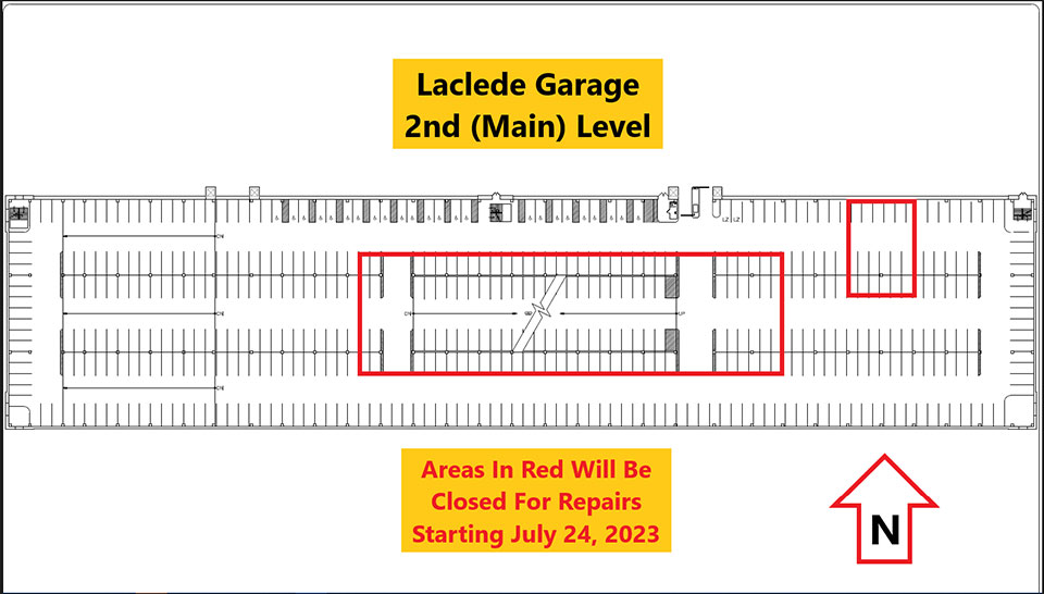 Sections in red will be closed starting Monday, July 24.