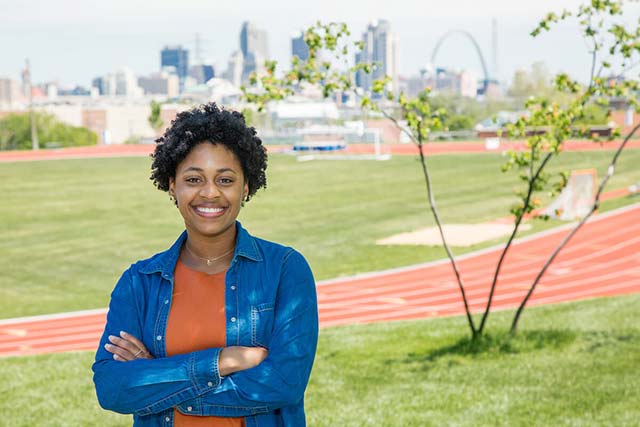 SLU student in St. Louis