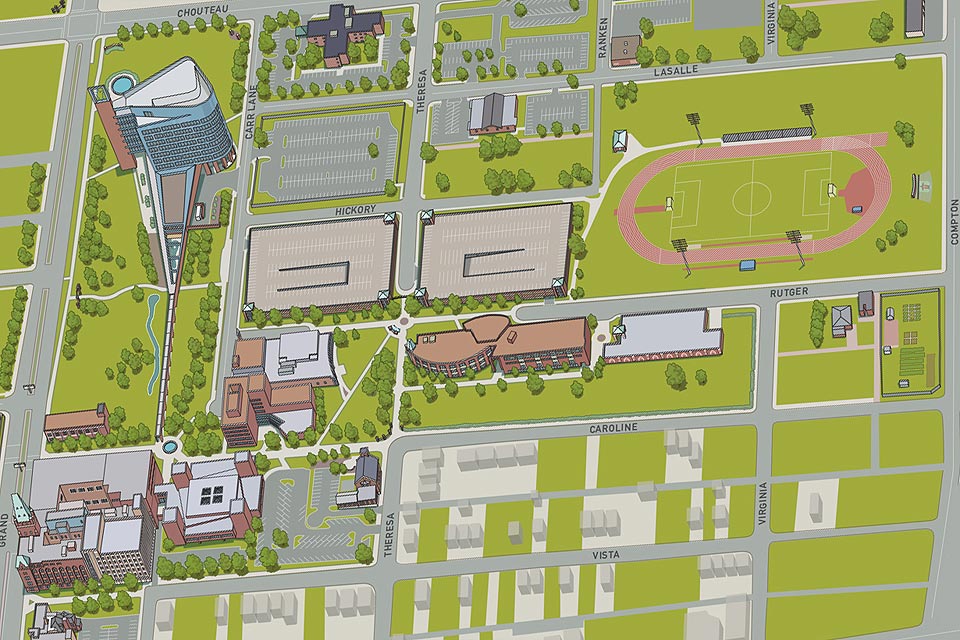 Saint Louis University Campus Map Gate District West New Housing RFP : SLU