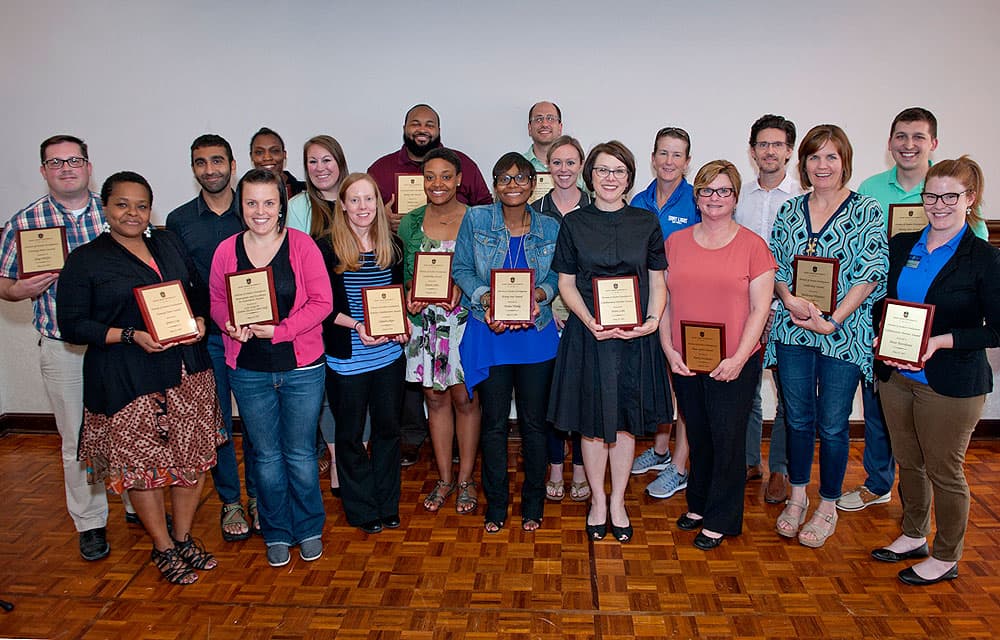 This year's awards from the Division of Student Development went to 27 staff members. Submitted photo