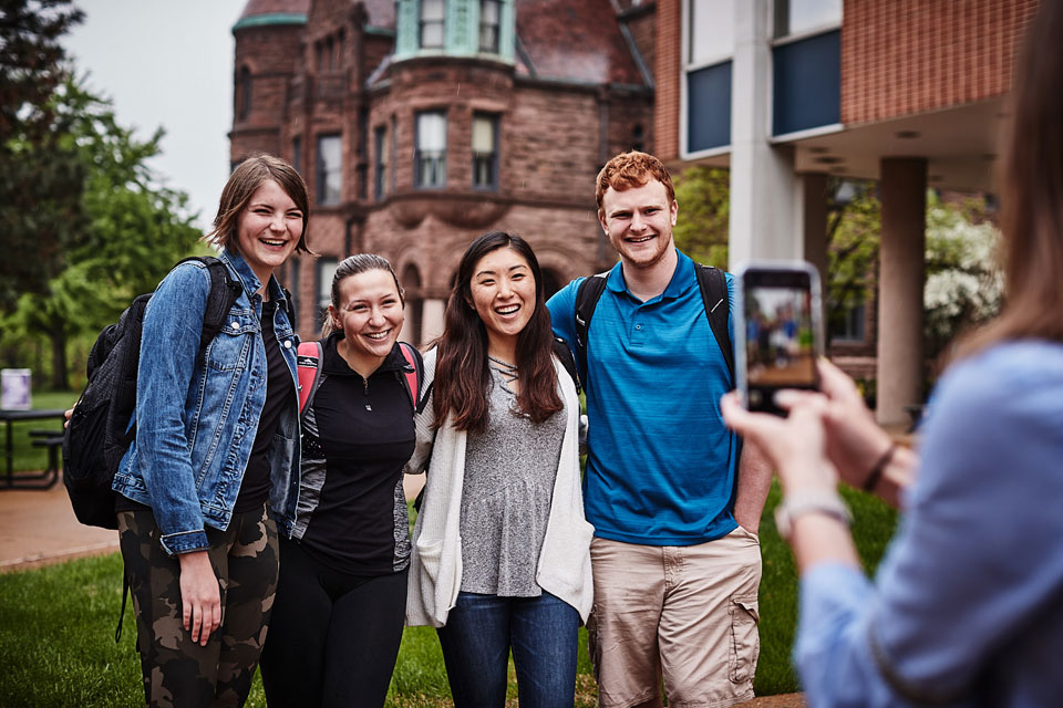 Students pose for a picture