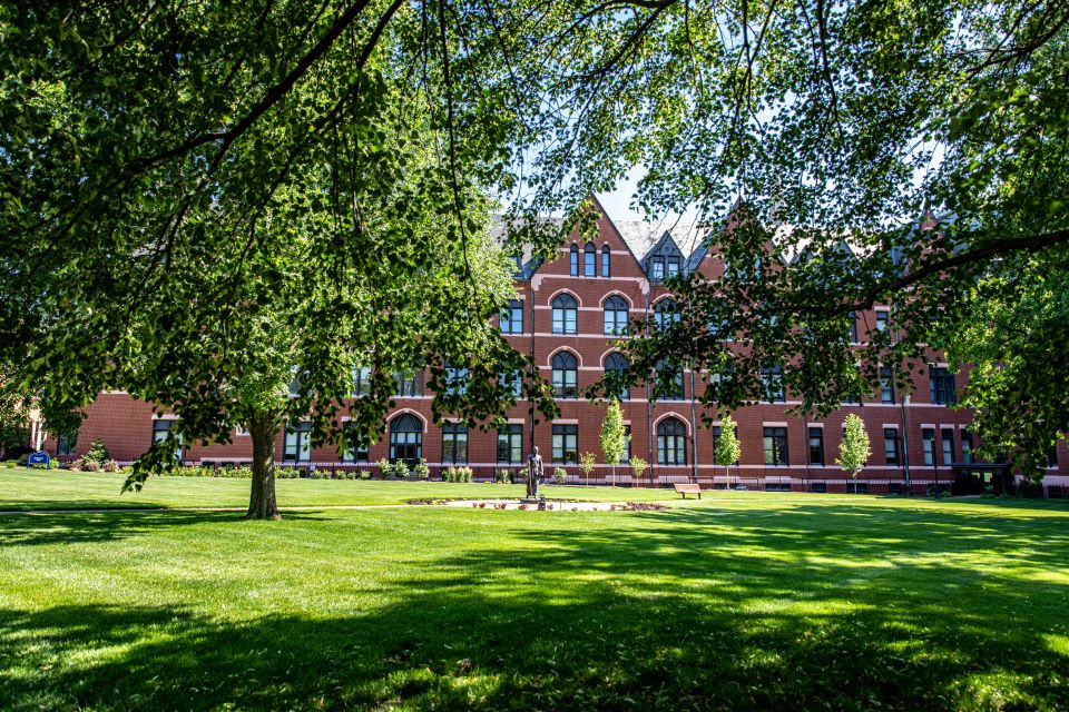 Summer on the campus of Saint Louis University.