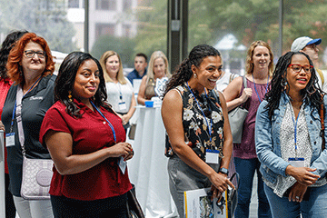 Local and national employers attend SLU's talent connection event on campus.