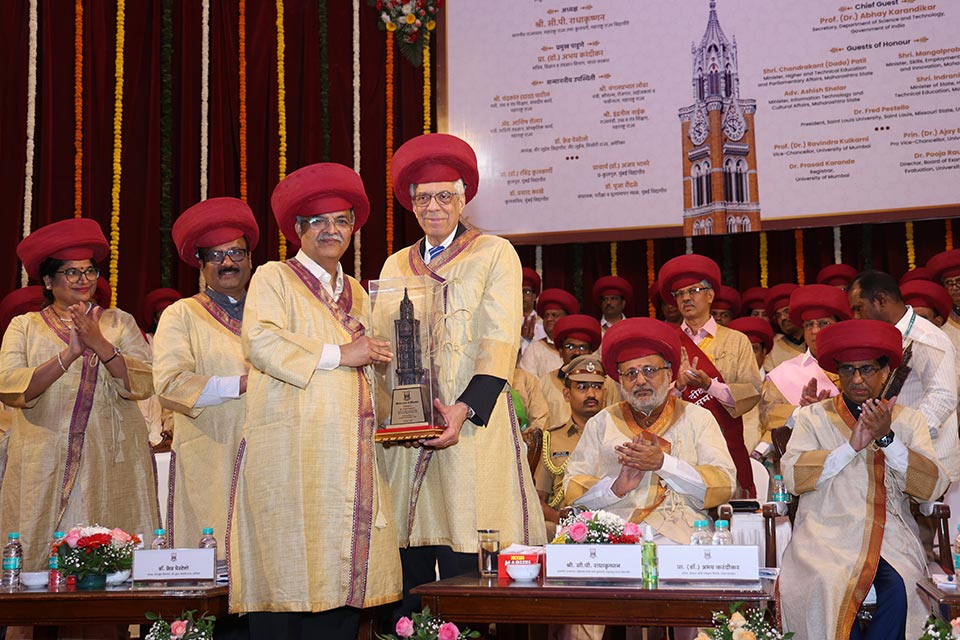 President Pestello honored at University of Mumbai commencement 