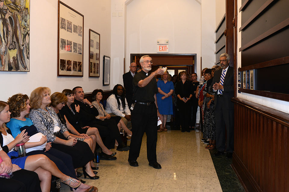 Vitale blesses legacy wall