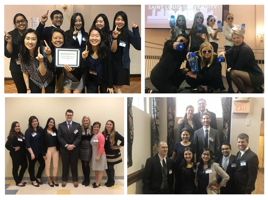 The four winning teams of the 2018 Public Health Scholar Bowl at Saint Louis University