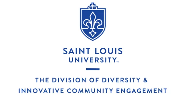 Logo reading Saint Louis University Division fof Diversity & Innovative Community Engagement