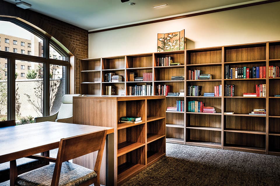 The Aloysius Motherway, S.J., Library Interior of the library inside the Jesuit Center