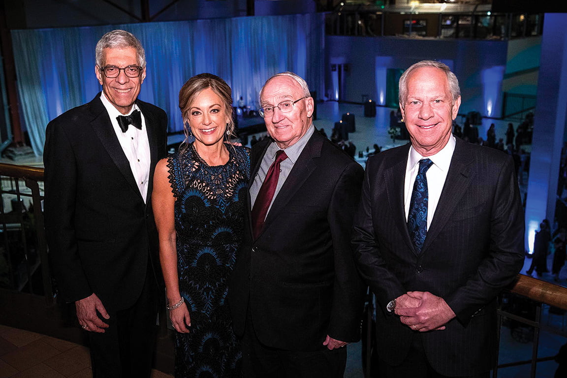 Dr. Fred P. Pestello, Sheila Manion, Rex A. Sinquefield and Dr. Richard A. Chaifetz pose at an event celebrating the successful conclusion of the Accelerating Excellence campaign