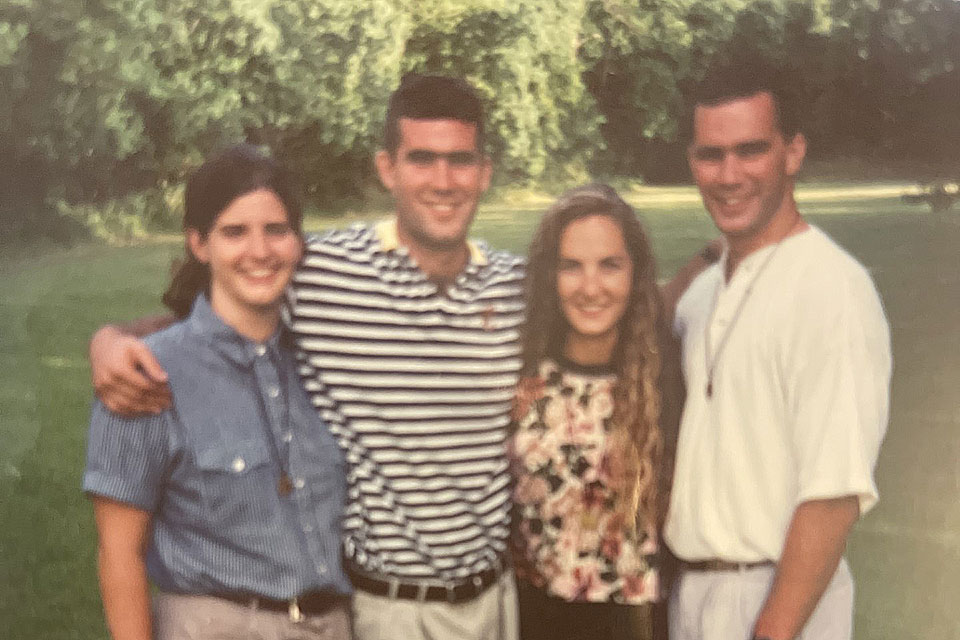 Finn (right) and JVC friends in the fall of 1993