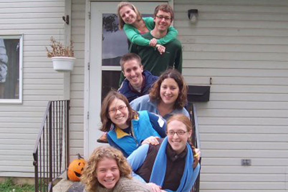 Grindle (third from top) poses with fellow JVs in 2006