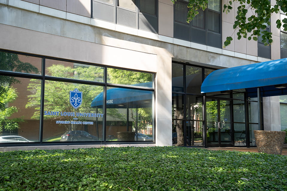 Exterior of Student Health Center building